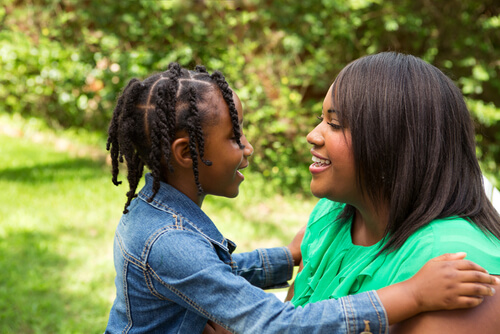 Mom and Daughter Talking