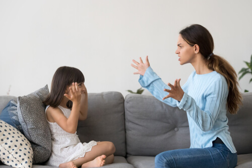 parent yelling at child