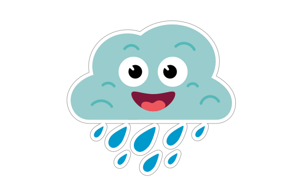 Raining Sticker Speech Blubs
